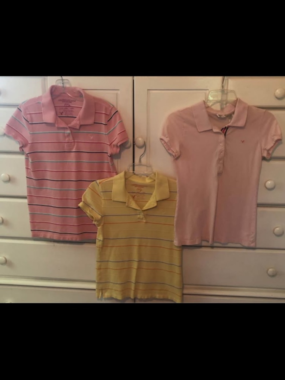 American Eagle Outfitters Kids Polo Trio in Pink and Yellow